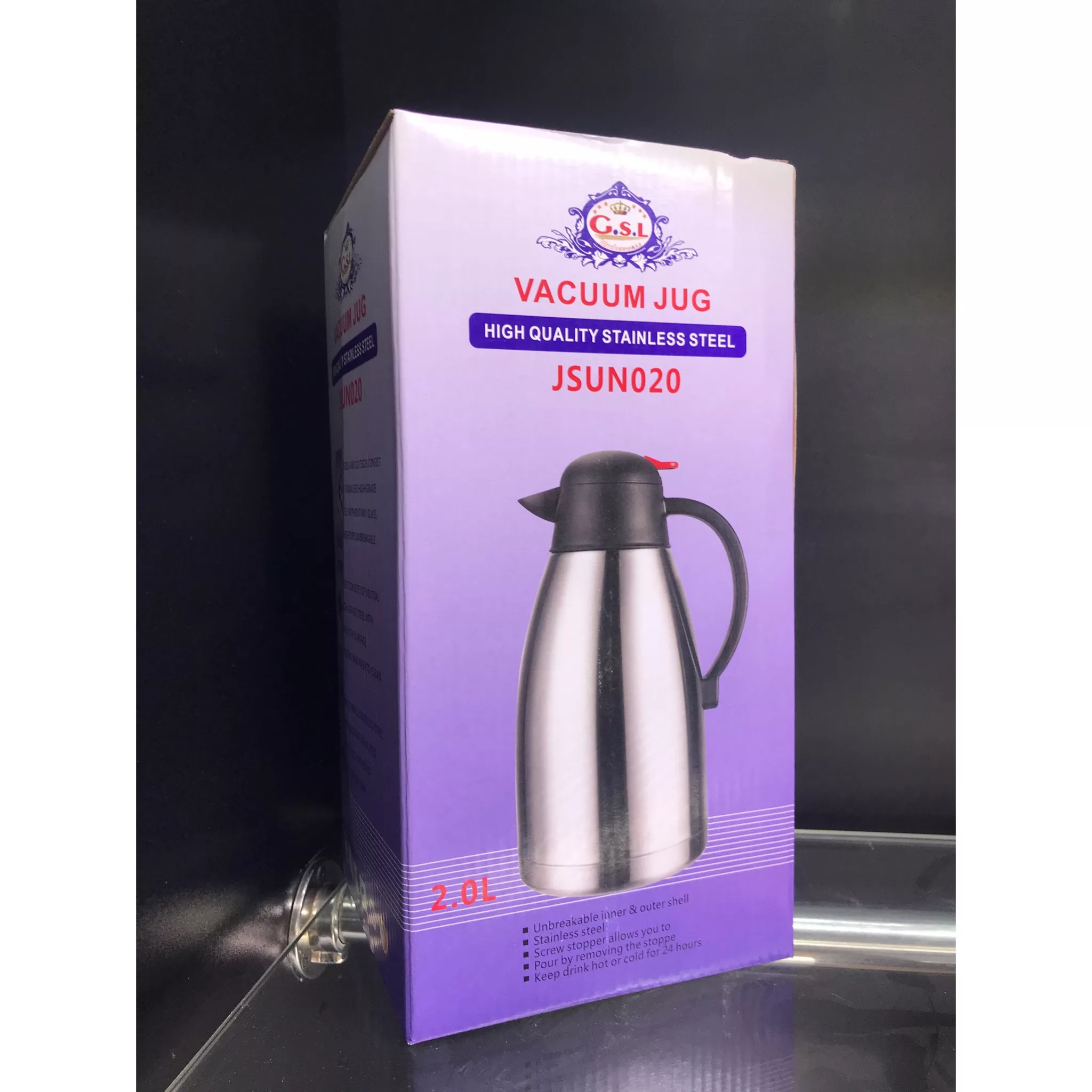 فلاسك جي اس ال مدل تمام استيل ظرفیت ٢ ليتر