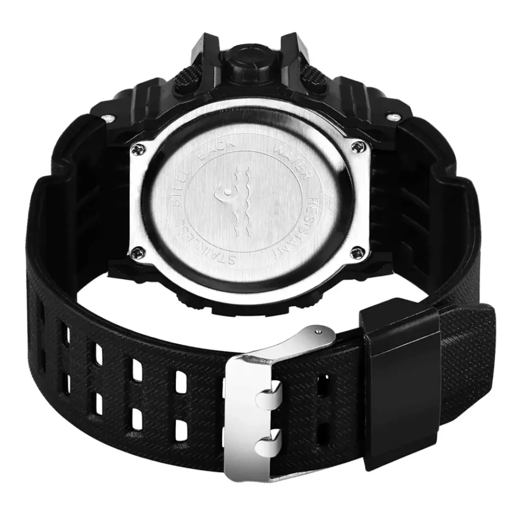 ساعت مچی دیجیتال مدل اسپرت تک زمانه کرنوگراف بند پیو کد ۶