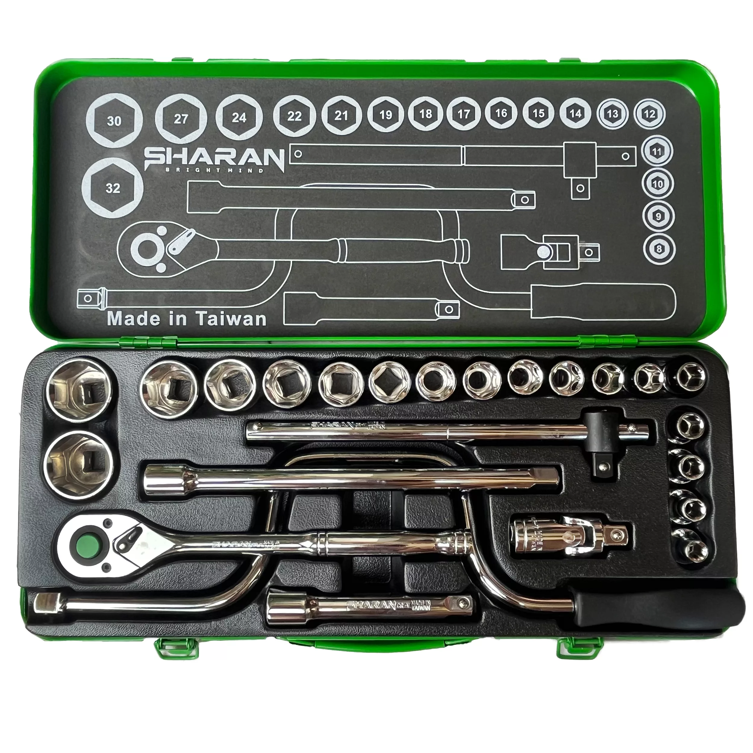 آچار بکس شاران مدل SM24-6PT مجموعه 24 عددی