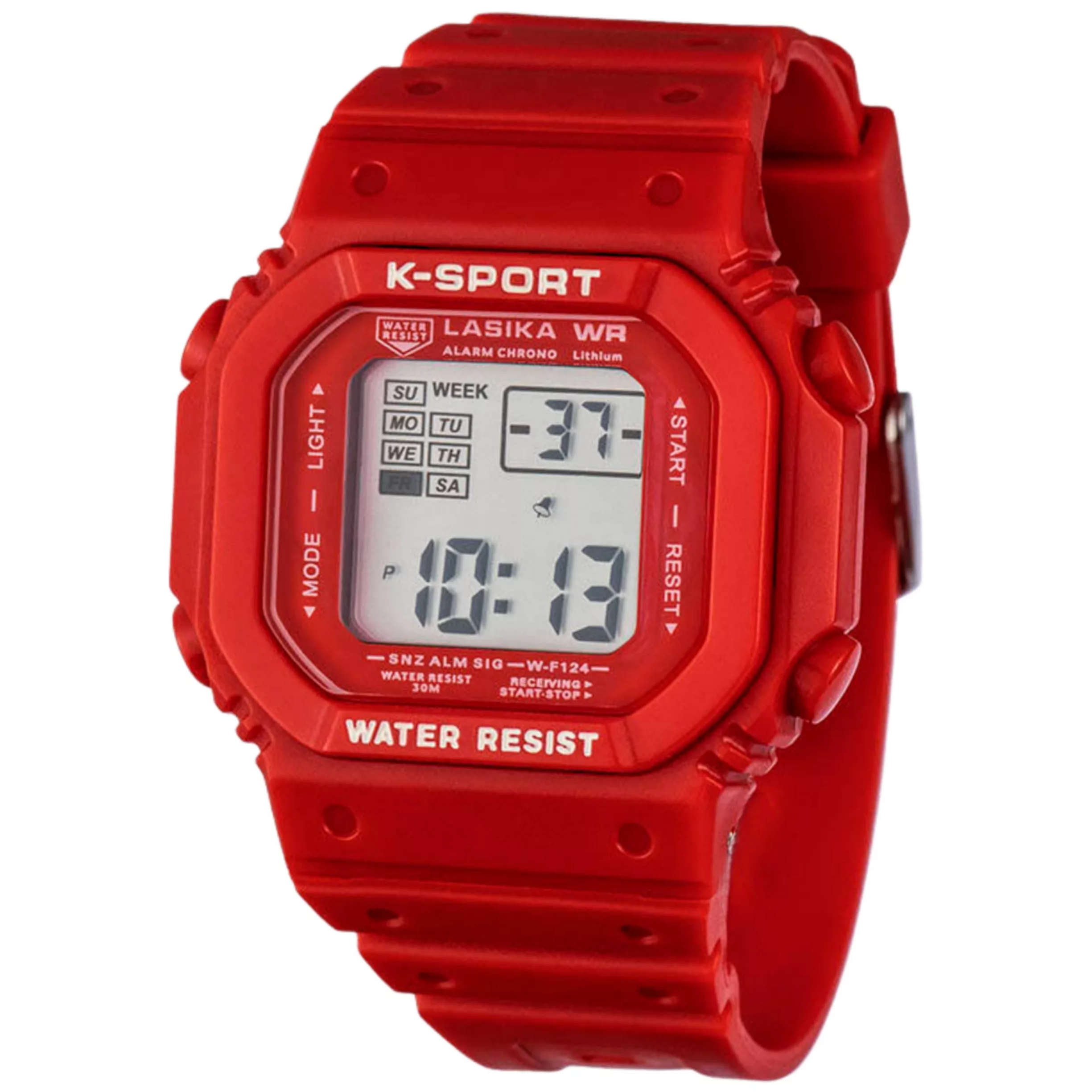 ساعت مچی دیجیتال لاسیکا مدل کوارتز تک زمانه بند پیو کرنومتر دار کد ۲