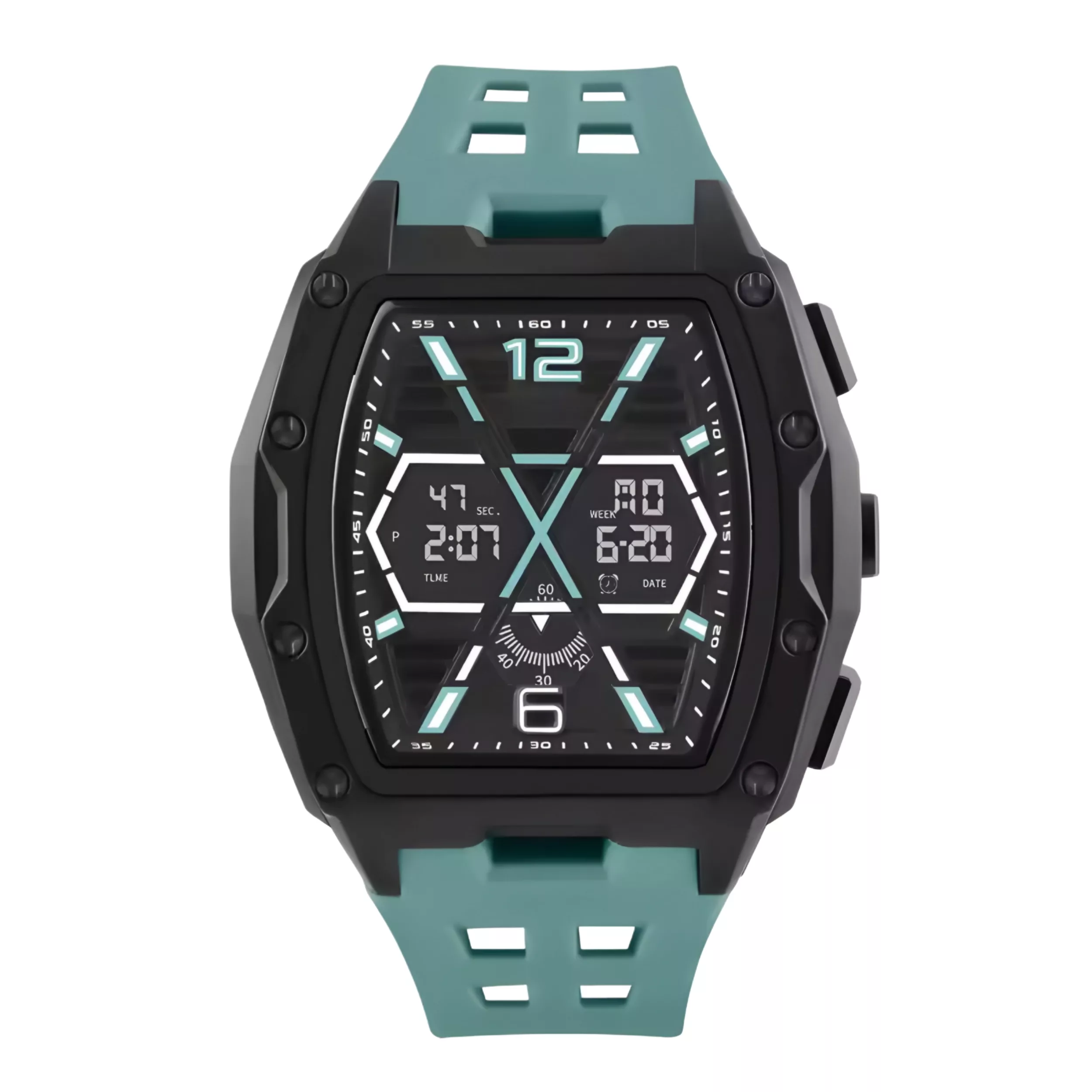 ساعت مچی دیجیتال مدل تک زمانه بند پیو کرنومتر دار ضد آب کد ۱.۲