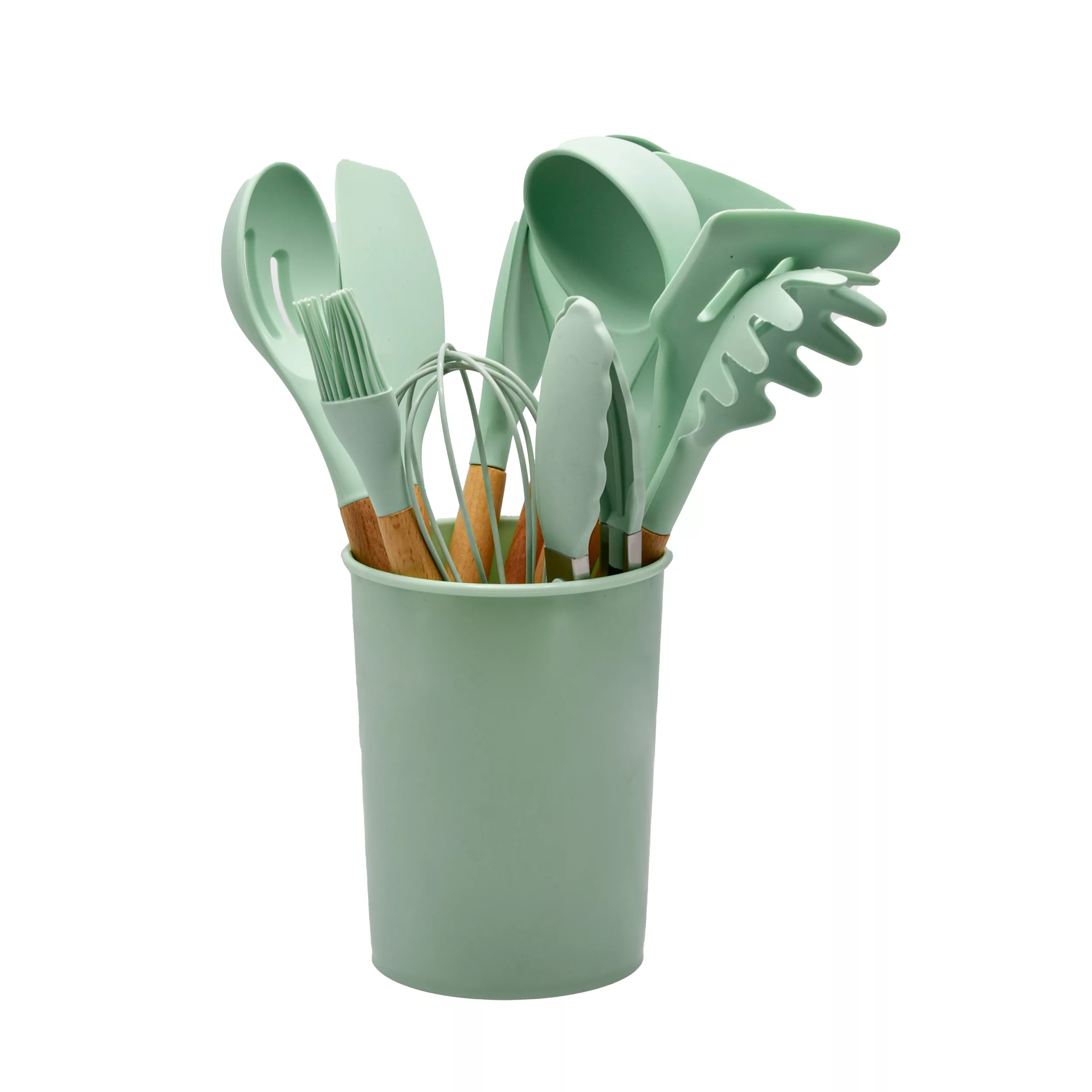 سرویس کفگیر و ملاقه 12 پارچه کیچن ست مدل سیلیکونی کد a12