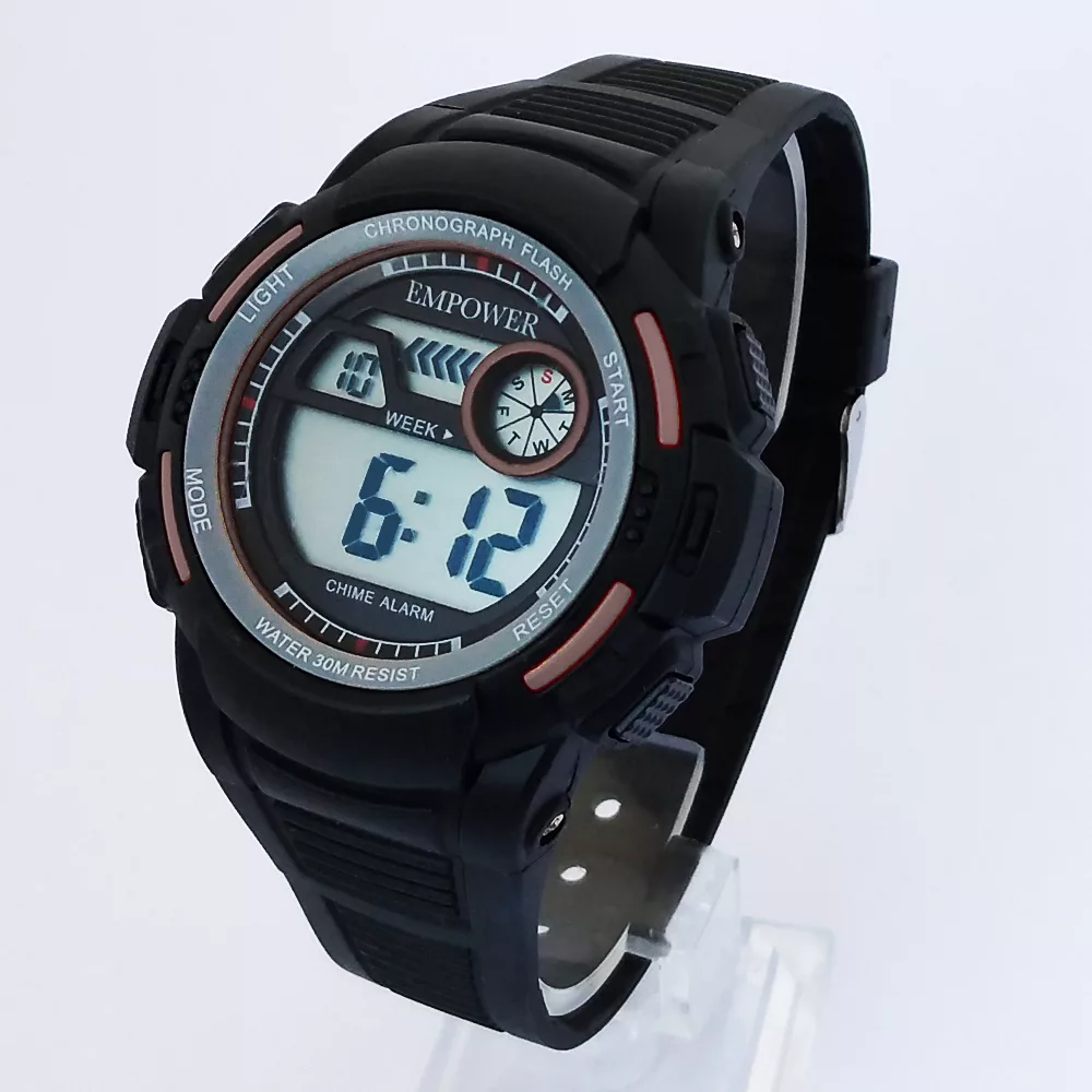 ساعت مچی دیجیتال مردانه امپاور مدل ورزشی اسپرت ضدآب چراغدار استخری کد 4510SPORT