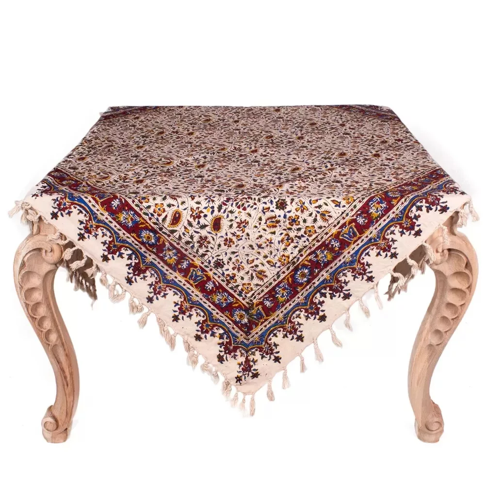 سفره 4 نفره دن هوم مدل قلمکار زابلیان طرح بته سنتی کد S100