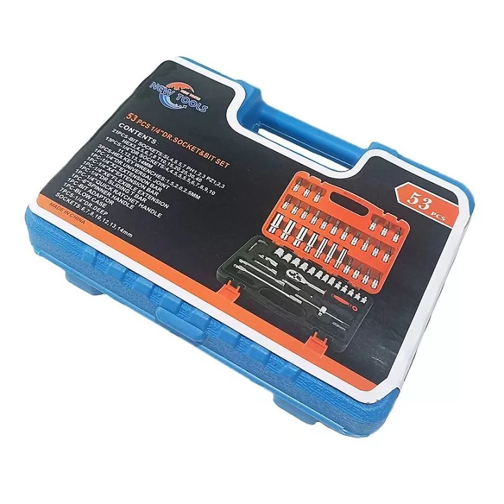 جعبه بکس و پیچ گوشتی 1/4 اینچ مجموعه 53 عددی