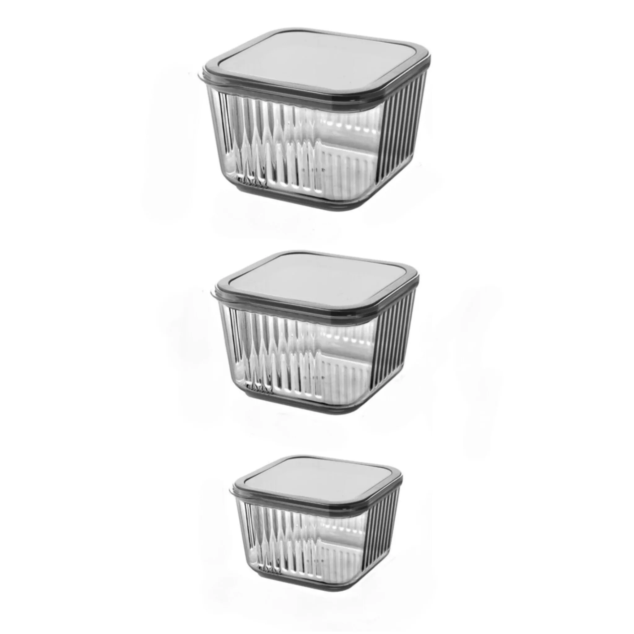 ظرف نگهدارنده مدل مکعب مربع nandy home مجموعه 3 عددی