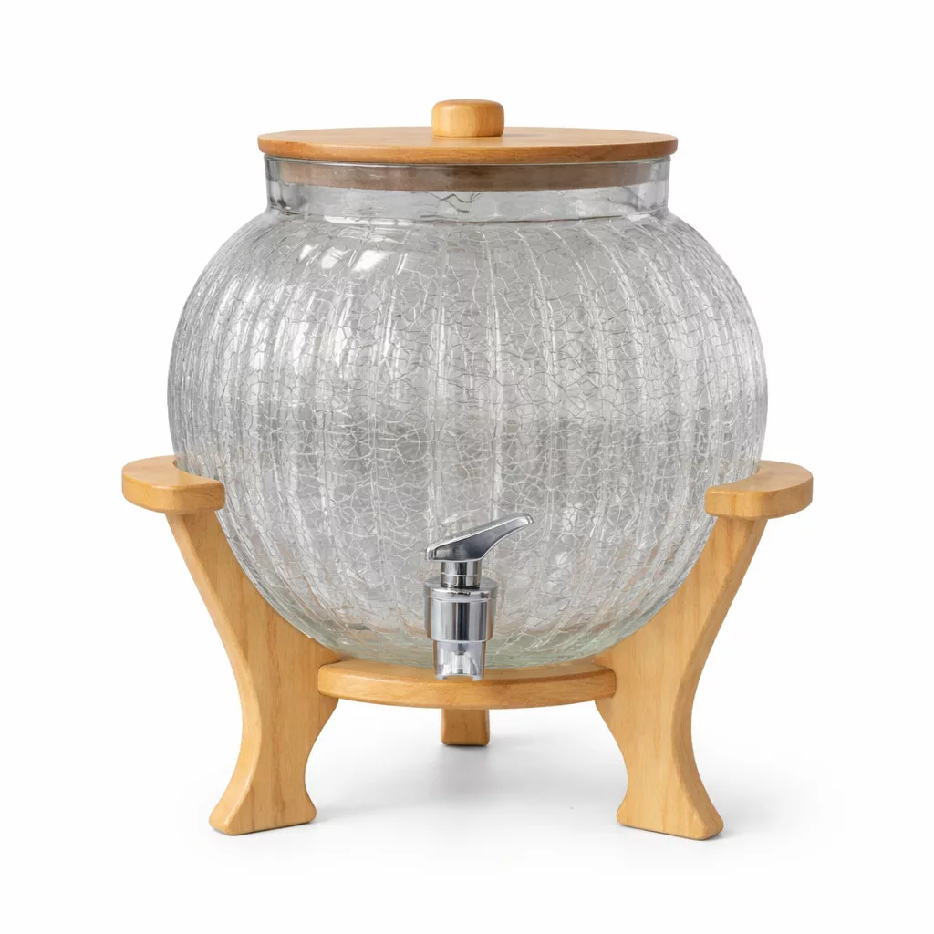 کلمن مدل شیشه‌ای ترک دار کانو گنجایش 6 لیتر