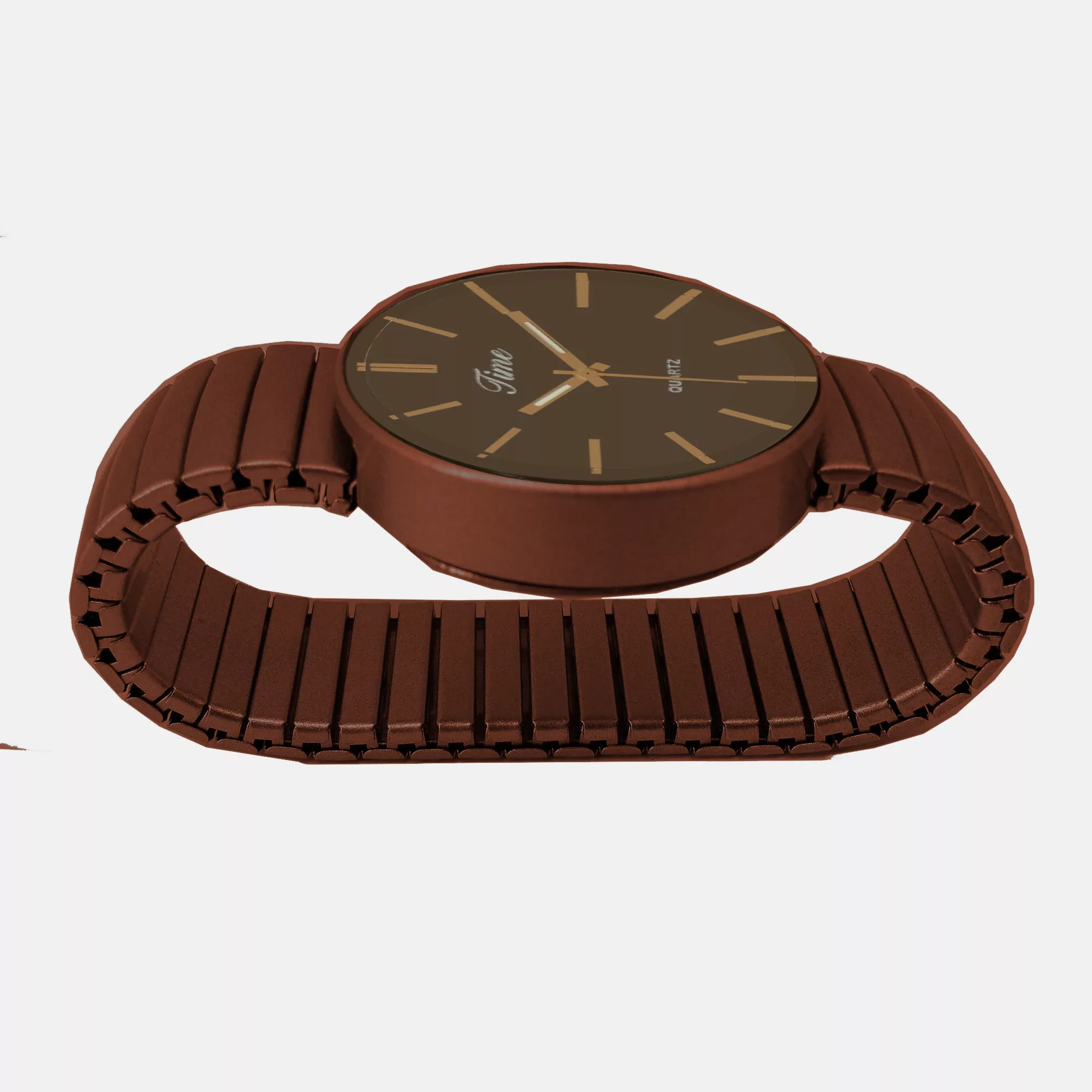 ساعت مچی عقربه‌ای کوارتز مدل کلاسیک فنری کد tim-gh1