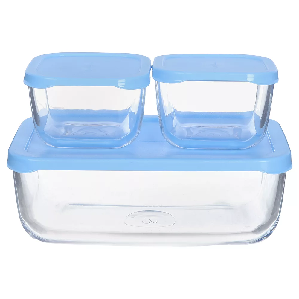 ظرف غذا پاشاباغچه مدل Snowbox کد 96881 بسته سه عددی