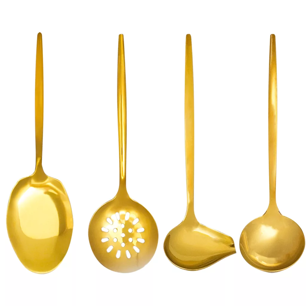 سرویس کفگیر و ملاقه 6 پارچه مدل دوناگلد