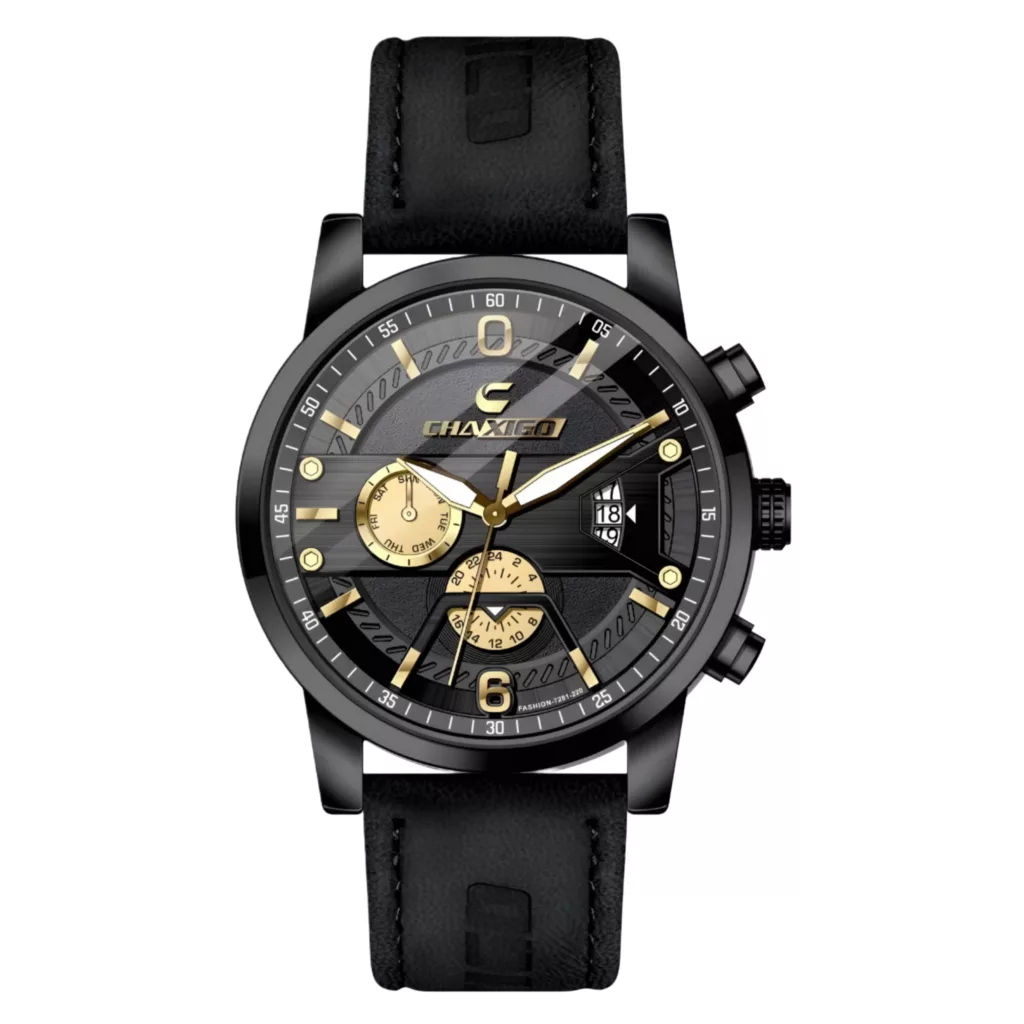 ساعت مچی عقربه‌ای کوارتز مردانه چاکسیگو مدل  اسپرت کلاسیک تک موتوره بند چرم کد ۳