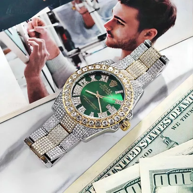 ساعت مچی عقربه‌ای مردانه  مدل فول نگین کد G01