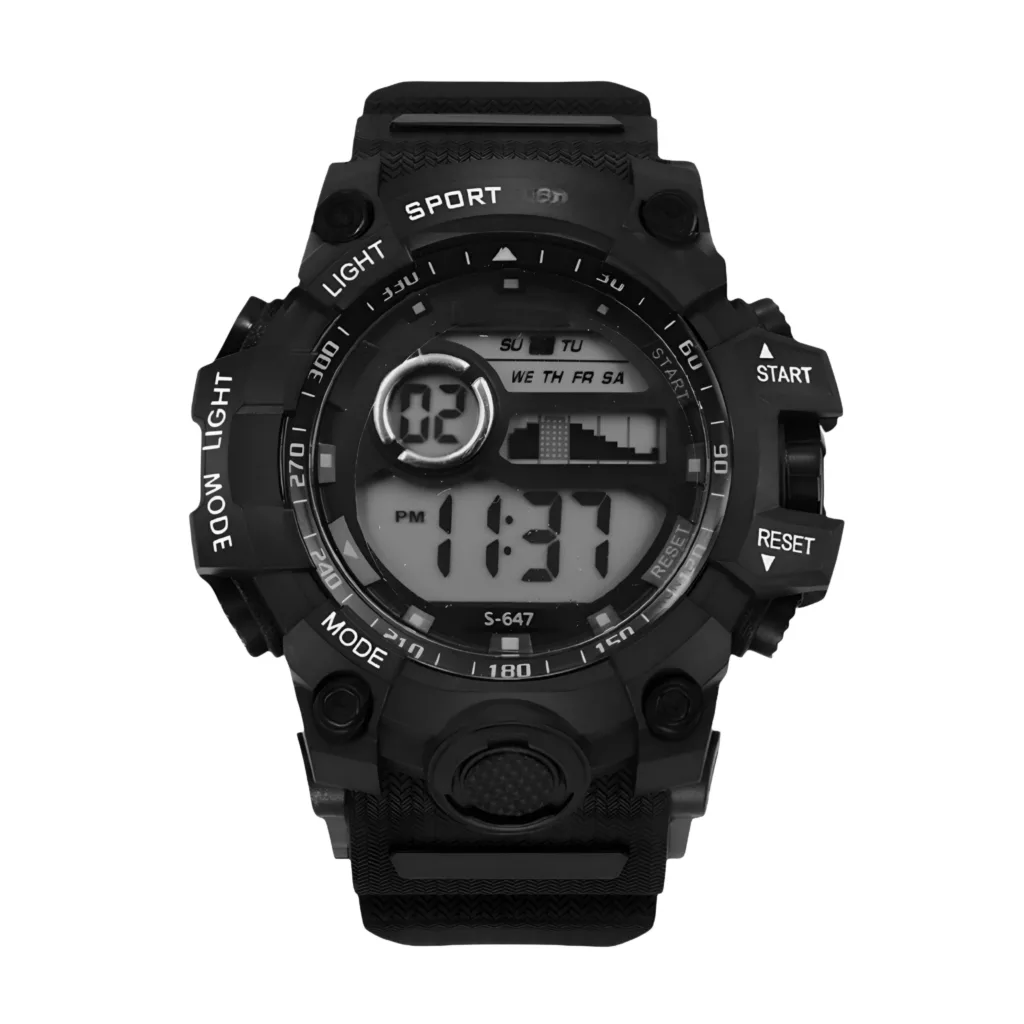 ساعت مچی دیجیتال مدل تک زمانه بند پیو کرنوگراف کد ۲