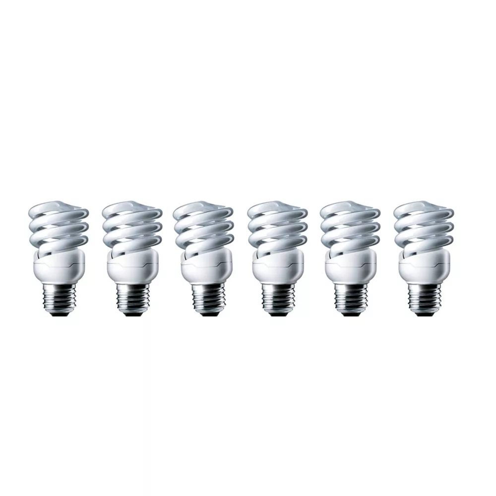 لامپ کم مصرف 12 وات مدل پیچ پایه E27 بسته 6 عددی