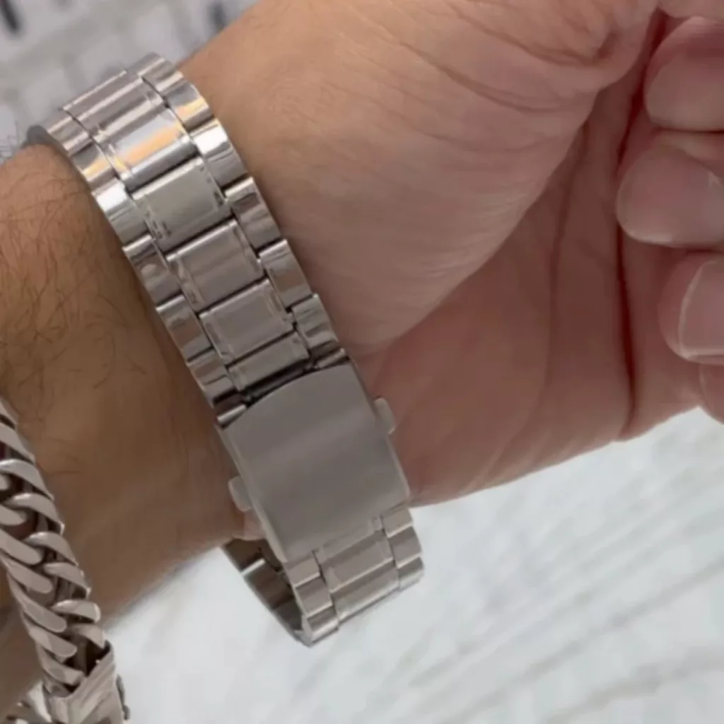 ساعت مچی عقربه‌ای مردانه کوارتز مدل تک موتوره بند فلزی کد 2