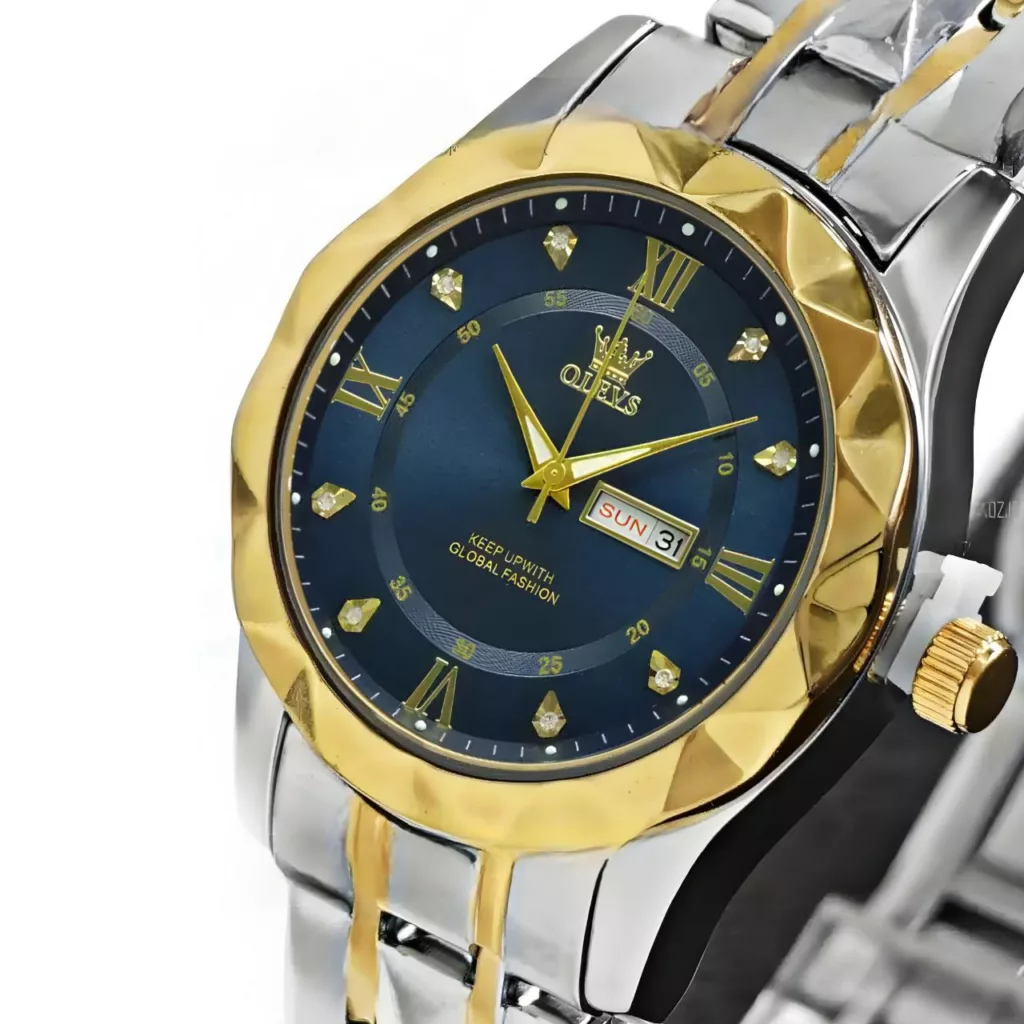 ساعت مچی عقربه‌ای کوارتز مردانه اُ لِوز مدل الماسی نگینی دی دیت کد 007