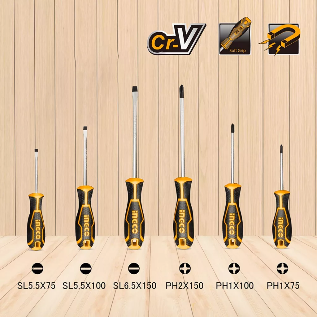 پیچ گوشتی اینکو مدل HKSD-0628  مجموعه 6 عددی