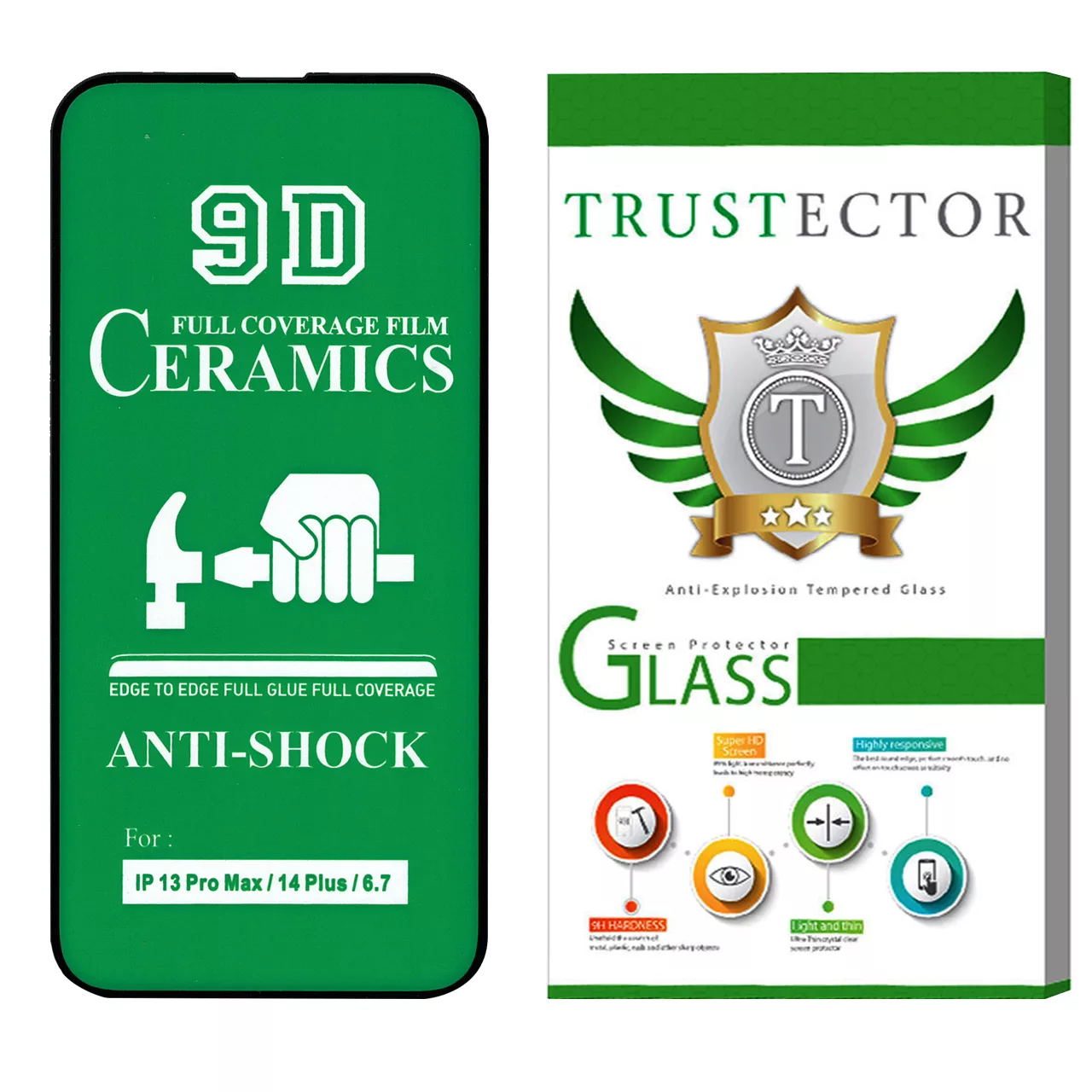 محافظ صفحه نمایش سرامیکی تراستکتور مدل CRTA مناسب برای گوشی موبایل اپل iPhone 13