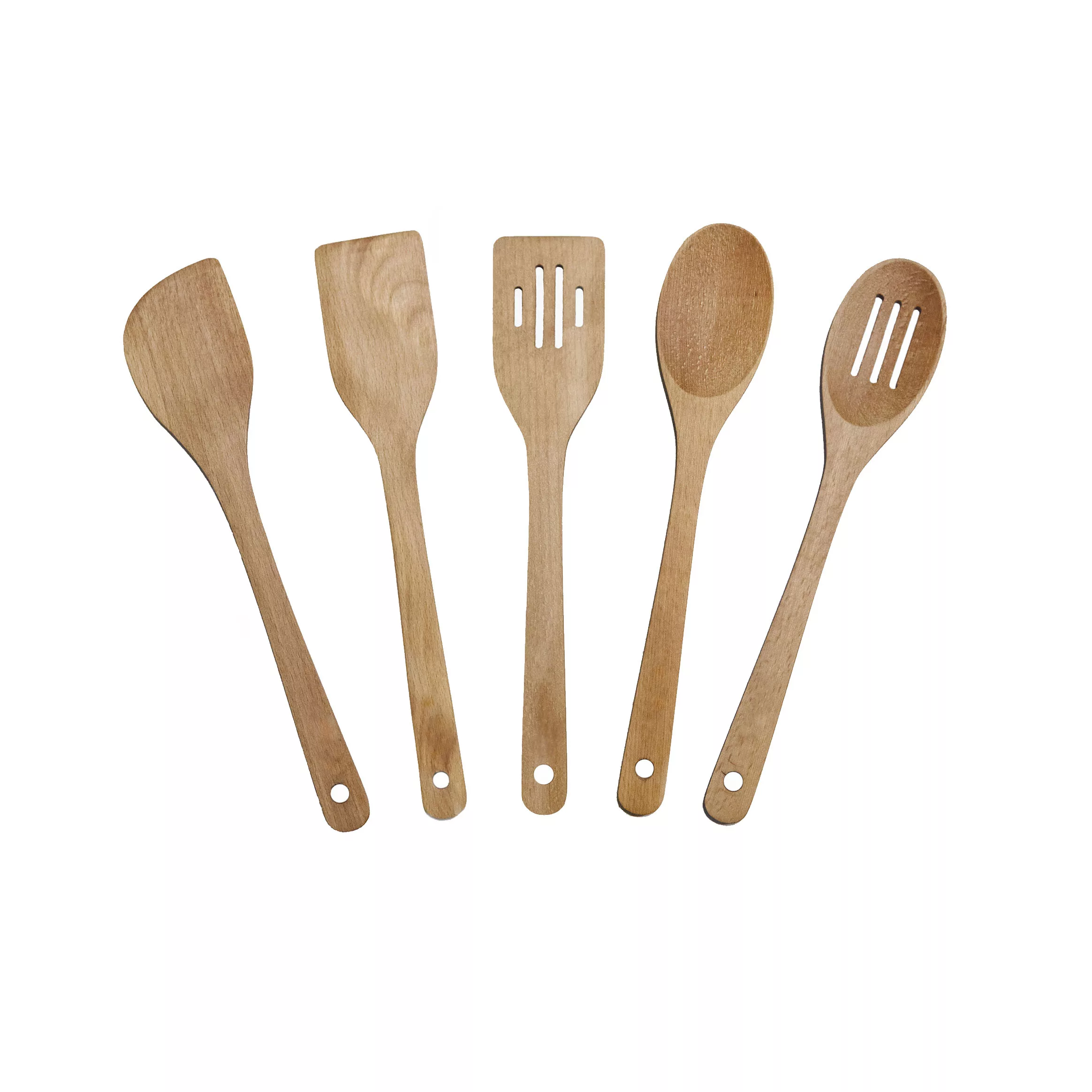 سرویس کفگیر و ملاقه 5 پارچه مدل چوب راش