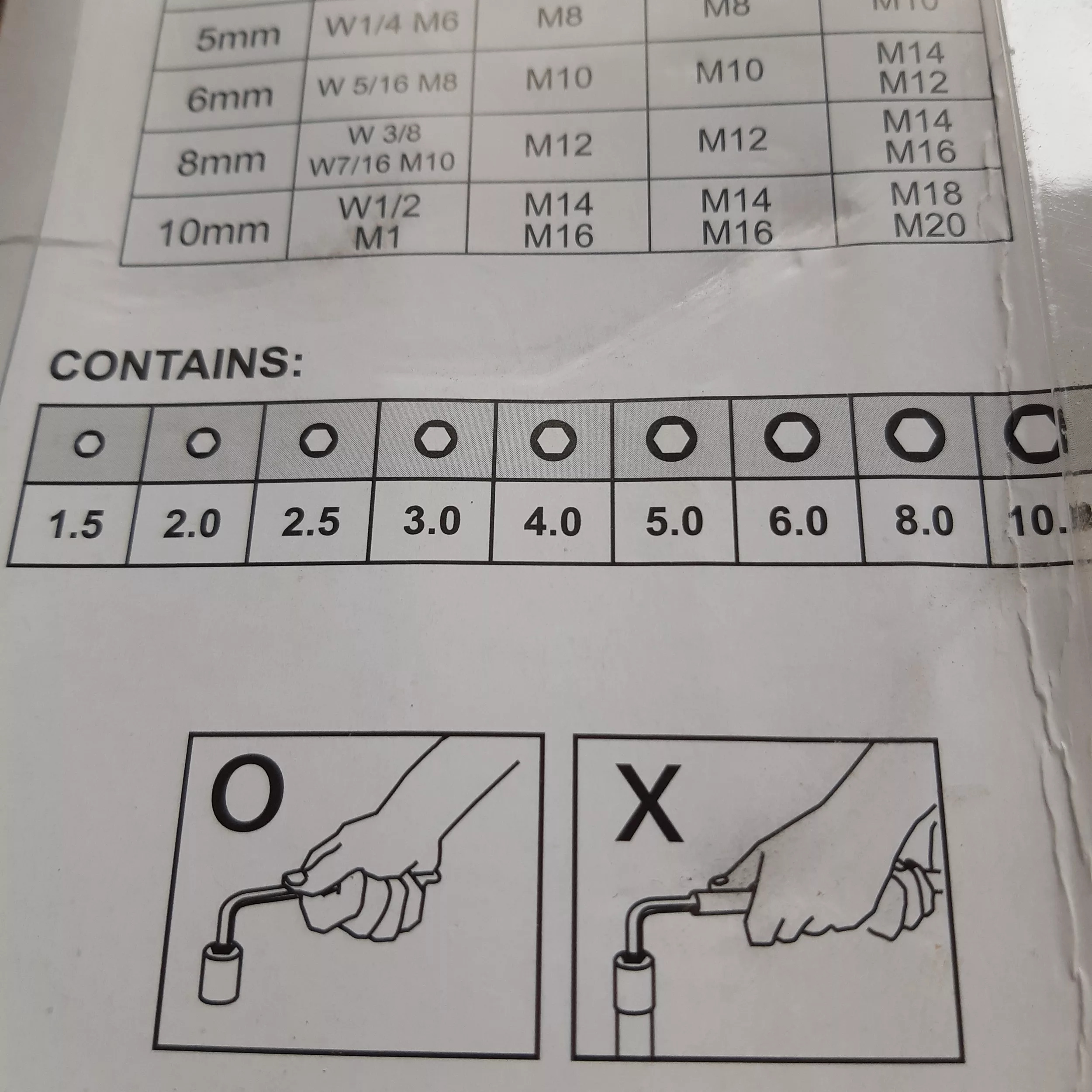 آچار آلن فیدار مدل JK22690 مجموعه 9 عددی