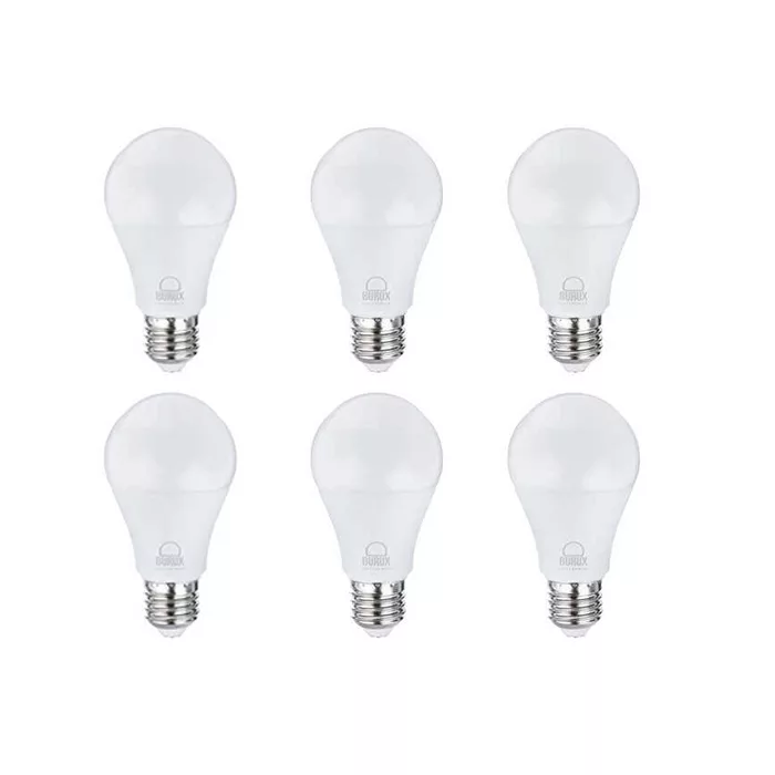 لامپ ال ای دی 10 وات بروکس مدل A60 پایه E27 بسته 6 عددی