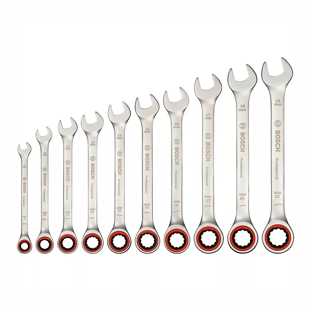 آچار يک سر جغجغه یک سر تخت بوش مدل ‏1600A02AU0 بسته 10 عددی