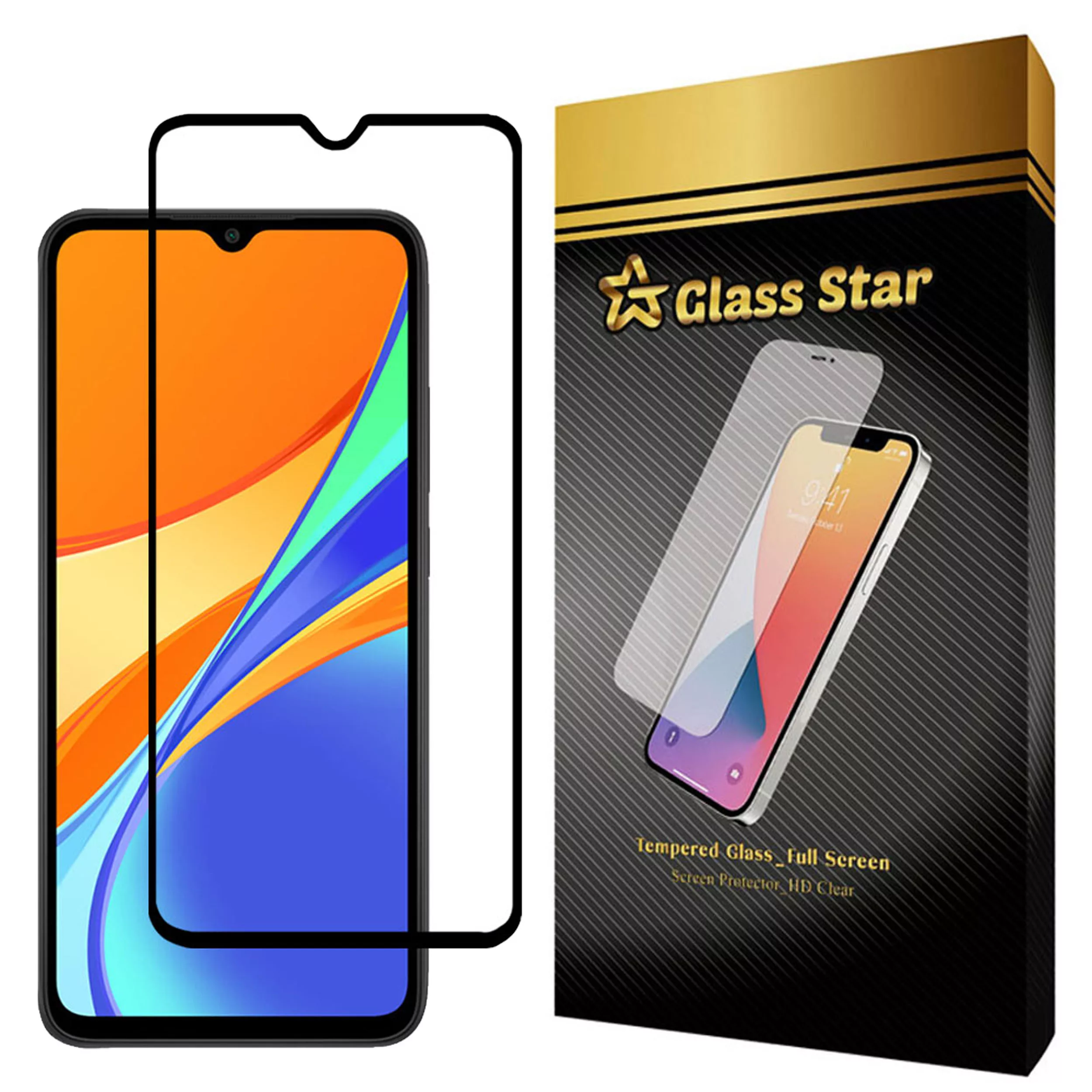 محافظ صفحه نمایش گلس استار مدل FGX مناسب برای گوشی موبایل شیائومی Redmi 9C
