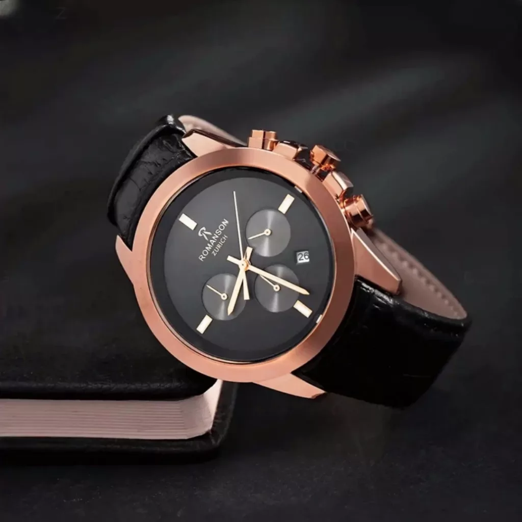 ساعت مچی عقربه‌ای کوارتز  مردانه رومانسون مدل بند چرم