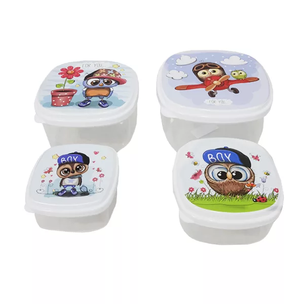 ظرف نگهدارنده زیبا مدل جغد مجموعه 4 عددی