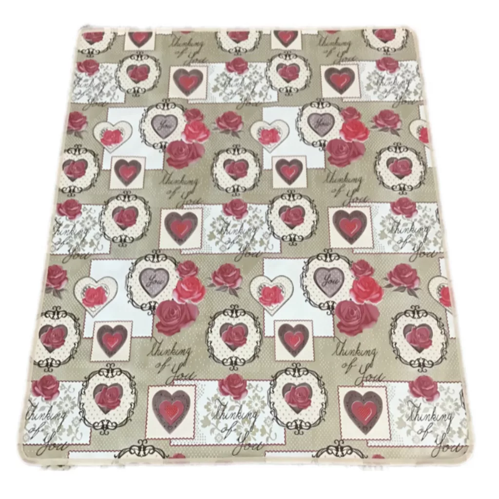 سفره 6 نفره مدل آوا طرح 2 رو سایز 140×100 سانتی متر کد 04