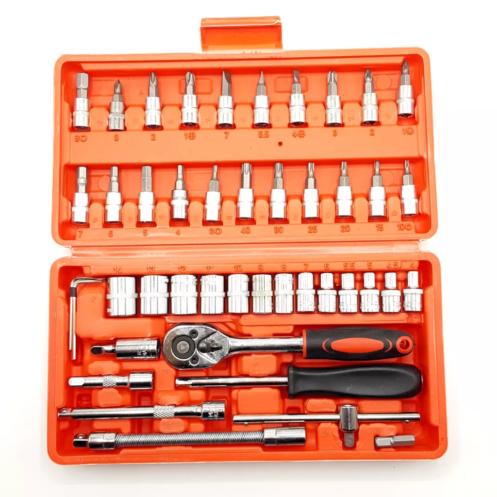 آچار بکس مدل 46cs مجموعه 46 عددی