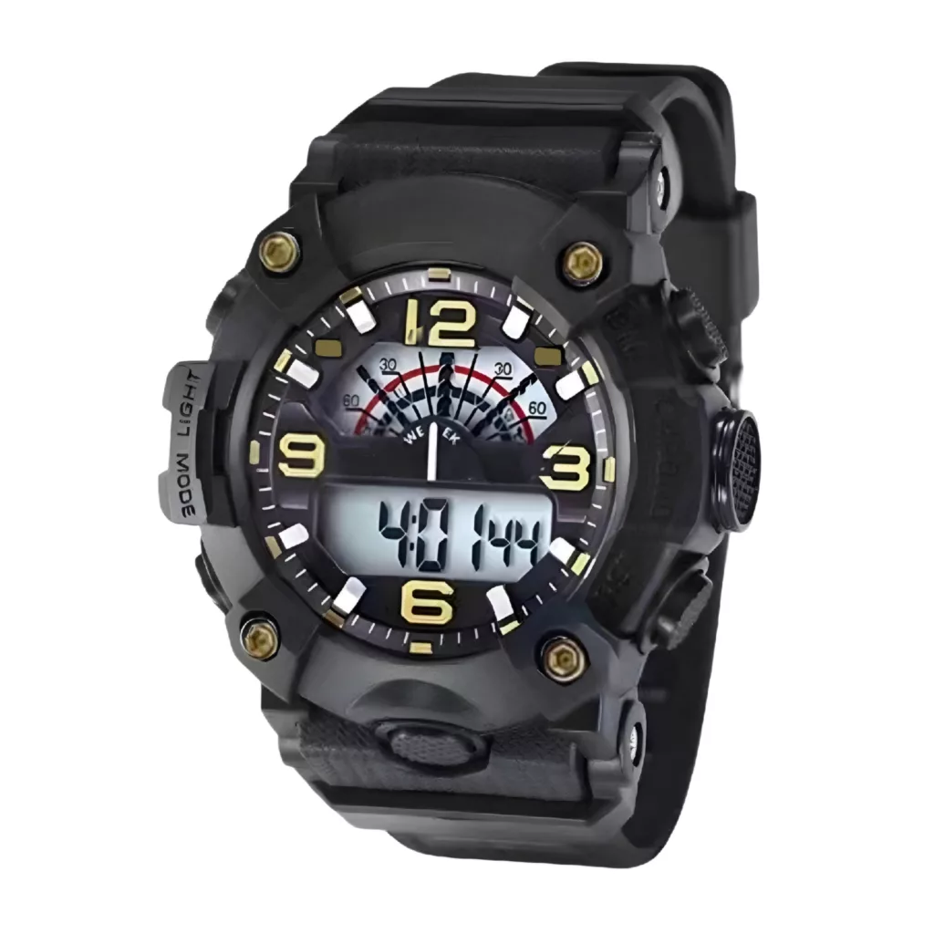 ساعت مچی دیجیتال مدل اسپرت تک زمانه بند پیو کرنوگراف کد EP1