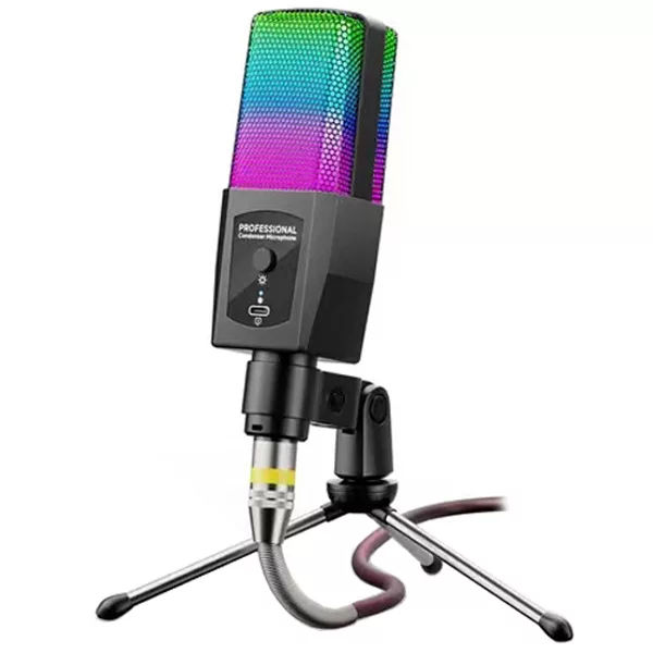میکروفن کندانسر مدل MC-19 RGB با درگاه اتصال جک 3.5 میلی متری