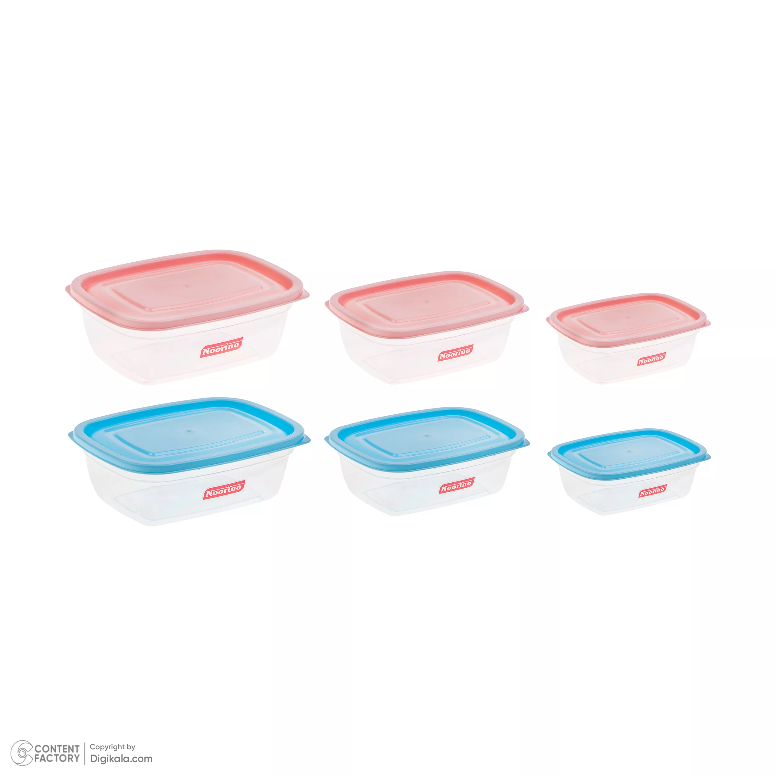 ظرف نگهدارنده نورینو مدل دایان کد 009 مجموعه 6 عددی