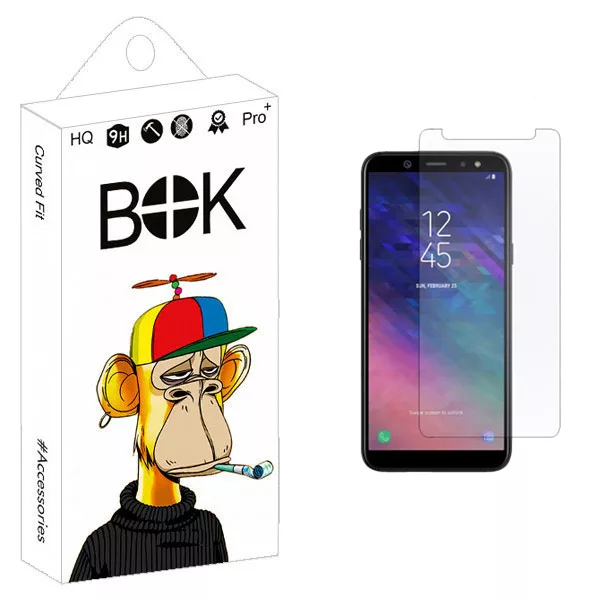محافظ صفحه نمایش شیشه ای بوک مدل CrystalShield مناسب برای گوشی موبایل سامسونگ Galaxy A6 2018 بسته دو عددی