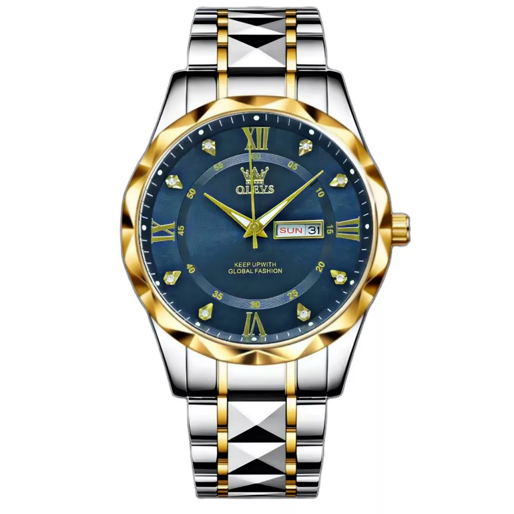 ساعت مچی عقربه‌ای کوارتز مردانه اُ لِوز مدل الماسی نگینی دی دیت کد 007