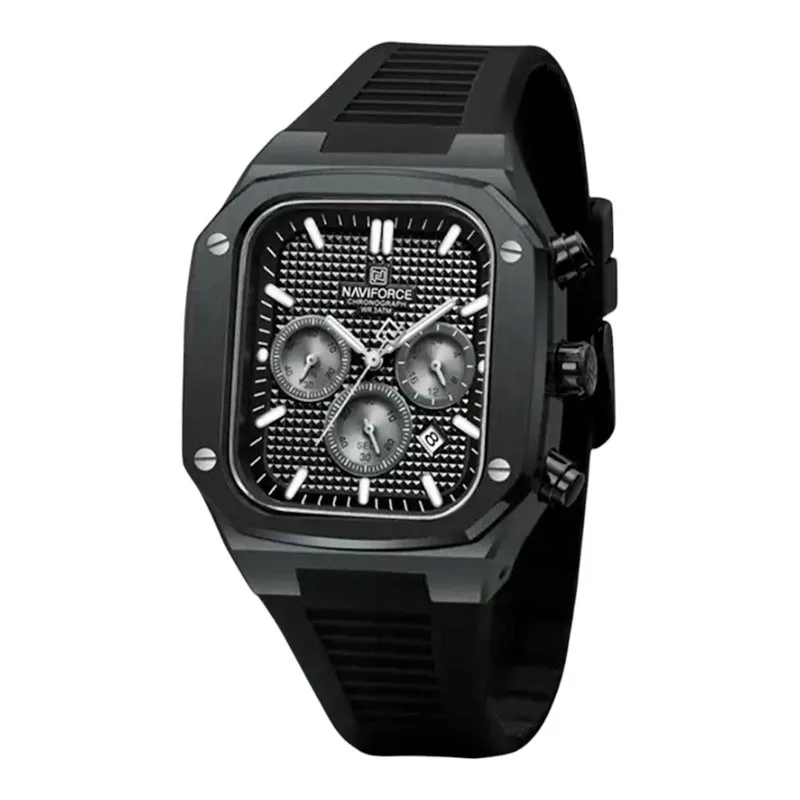 ساعت مچی عقربه‌ای کوارتز مردانه نیوی فورس مدل سه موتوره کد B37-BK80