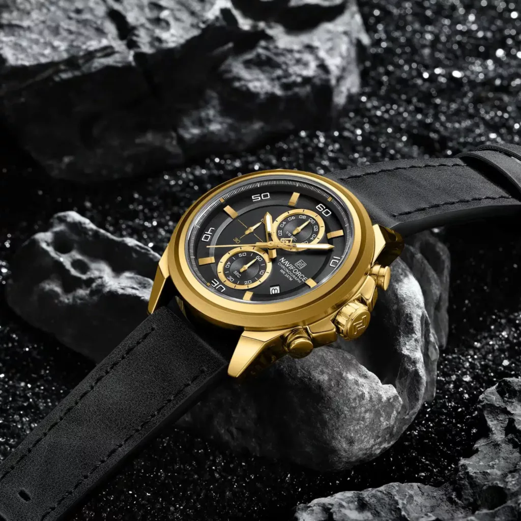 ساعت مچی عقربه‌ای کوارتز مردانه نیوی فورس مدل سه موتوره کد NF8075GB