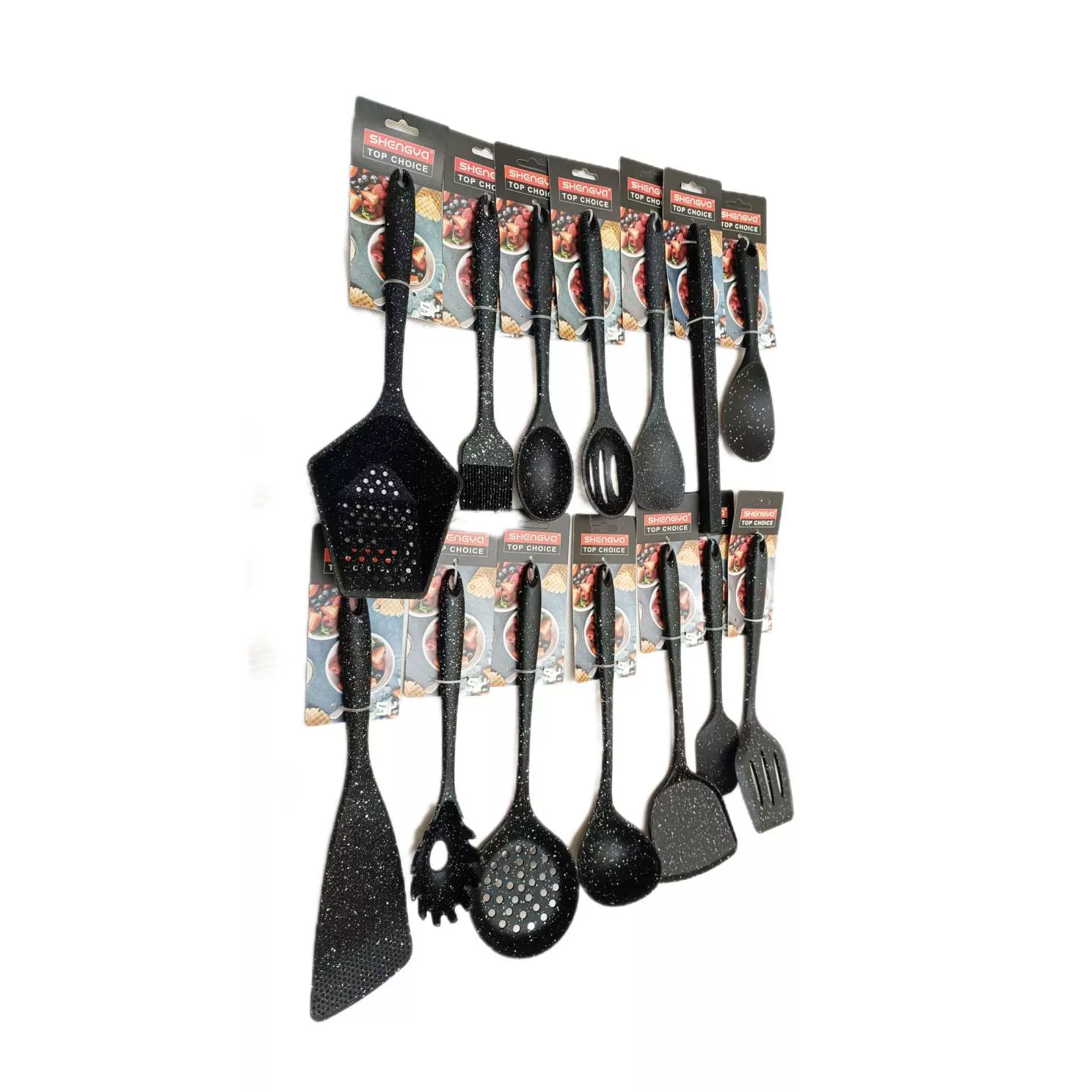 سرویس کفگیر و ملاقه 14 پارچه شنگیا مدل سیلیکون سرویس کفگیر و ملاقه 14 پارچه شنگیا مدل سیلیکون