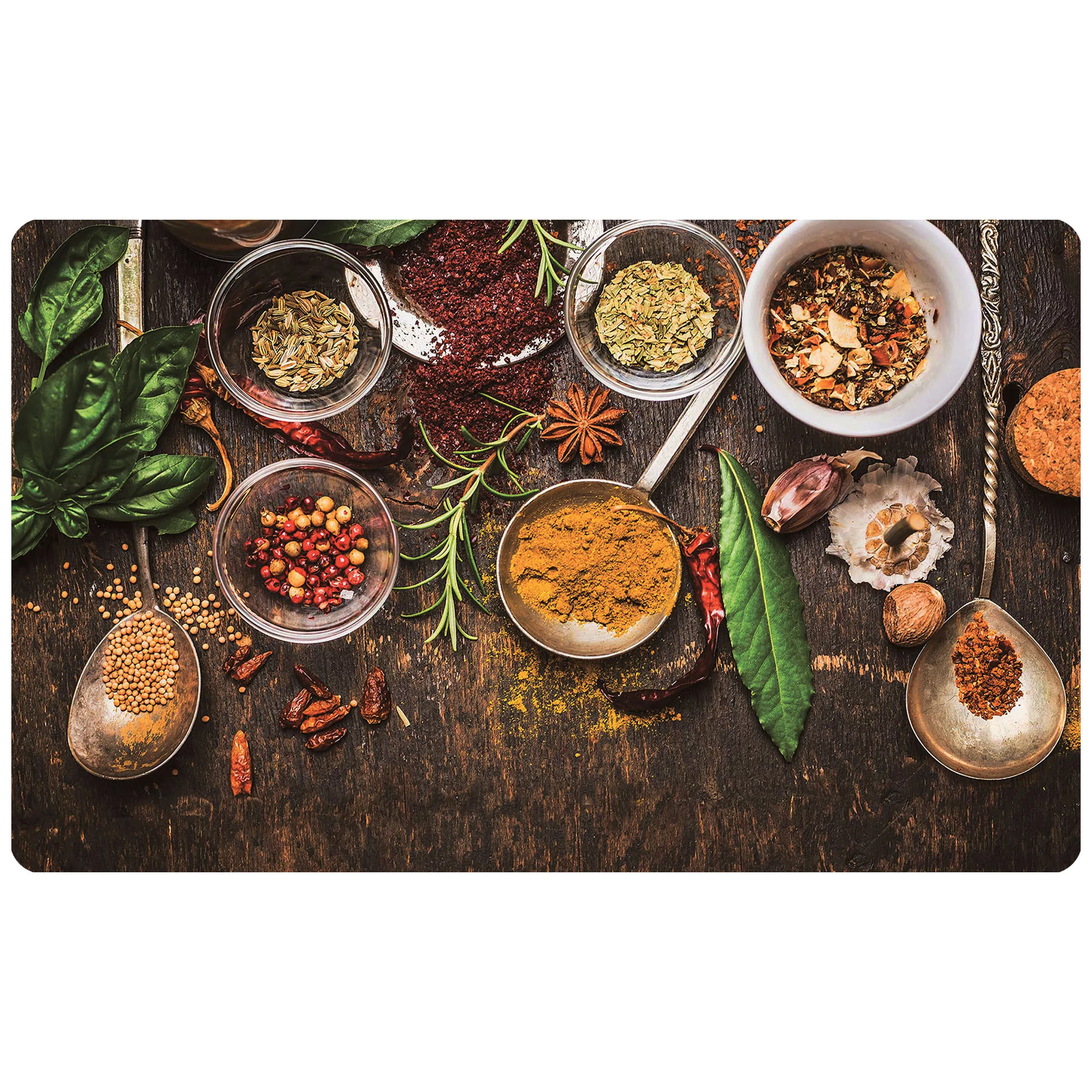 پادری مدل سه لایه رویه مخمل طرح ادویه کد 1625 سایز 75x45 سانتی متر