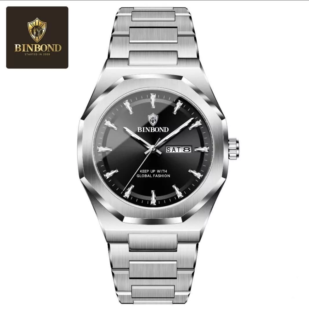 ساعت مچی عقربه‌ای کوارتز مردانه بین باند مدل کلاسیک کد 088