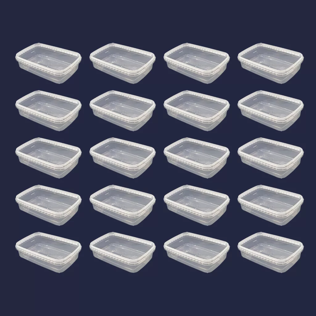 ظرف نگهدارنده پولاد پویش مدل فریزری کد 700cc بسته 20 عددی