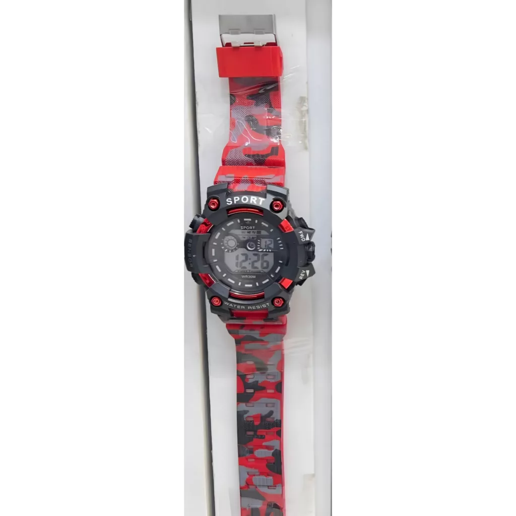 ساعت مچی دیجیتال مردانه مدل اسپرت تک زمانه کرنوگراف بند پیو  کد 4