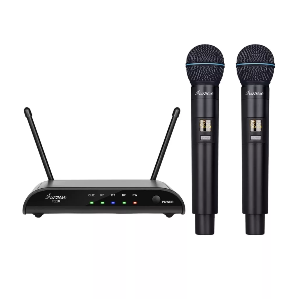 میکروفن بی سیم آسموز مدل T118  با درگاه اتصال جک 3.5 میلی‌متری