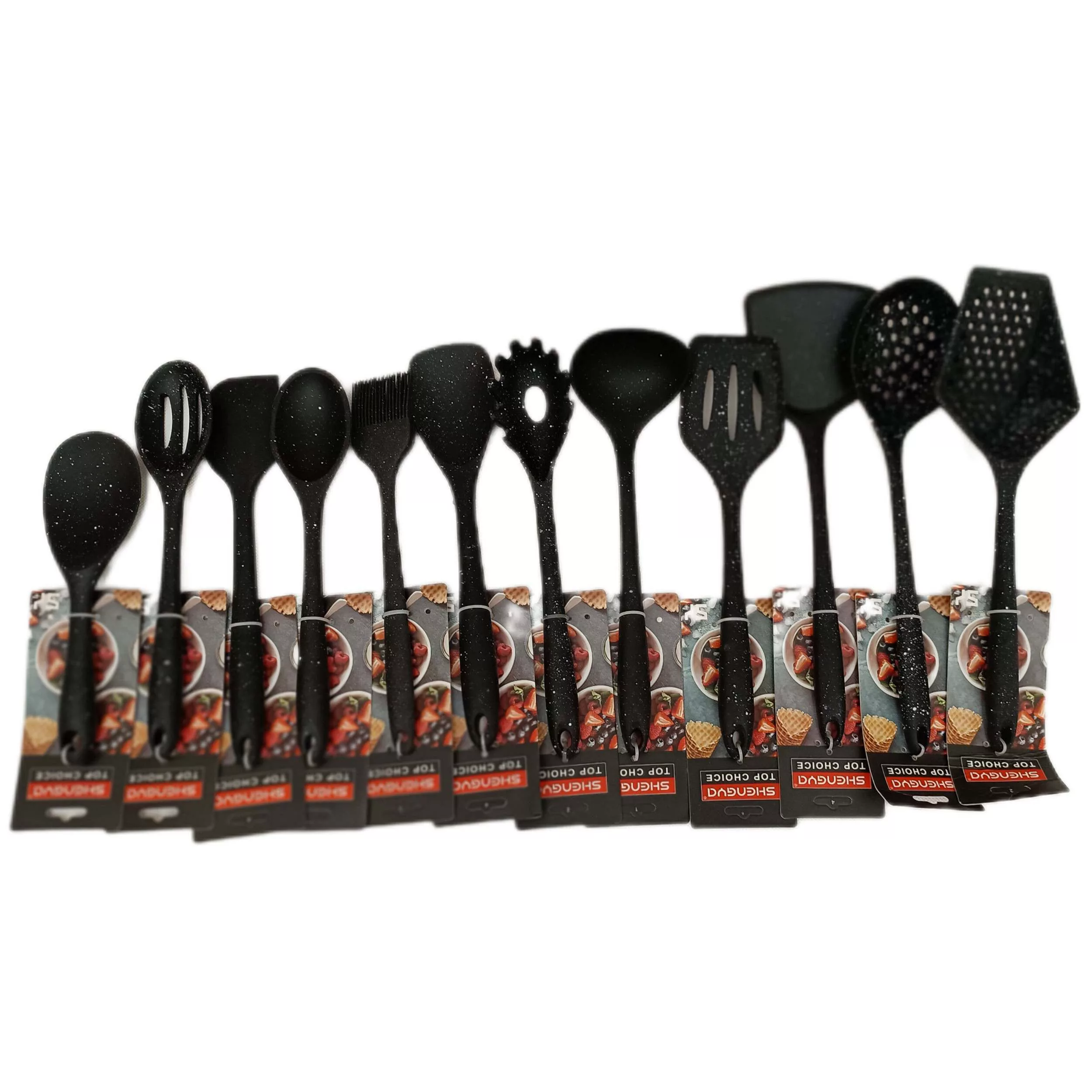 سرویس کفگیر و ملاقه 12 پارچه شنگیا مدل سیلیکون سرویس کفگیر و ملاقه 12 پارچه شنگیا مدل سیلیکون