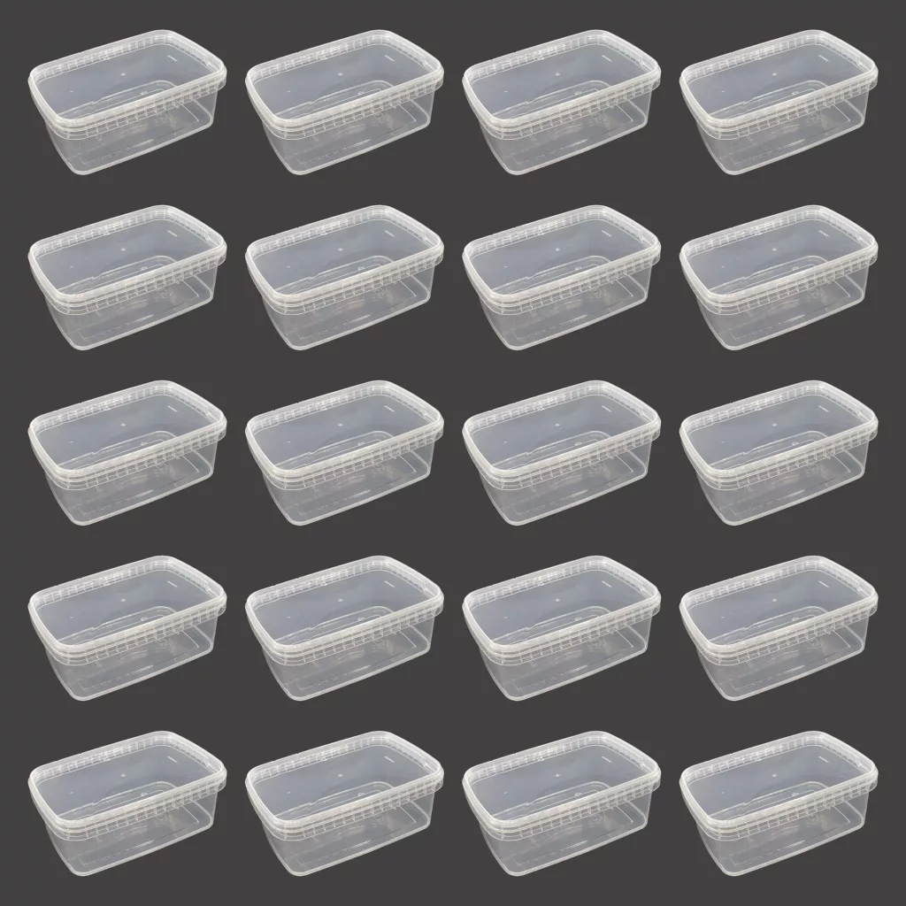 ظرف نگهدارنده مدل فریزری و مایکروویوی کد 1200cc بسته 20 عددی