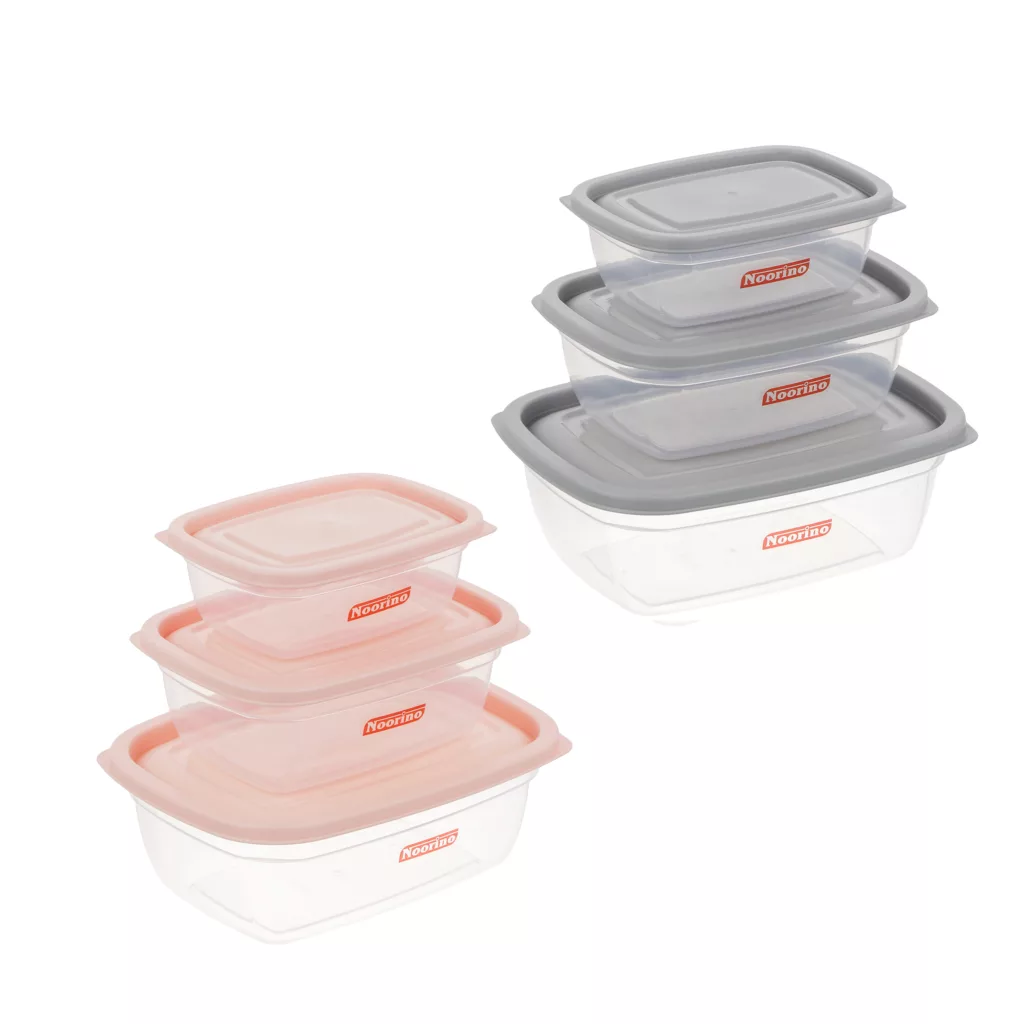 ظروف نگهدارنده نورینو مدل سرو مجموعه شش عددی