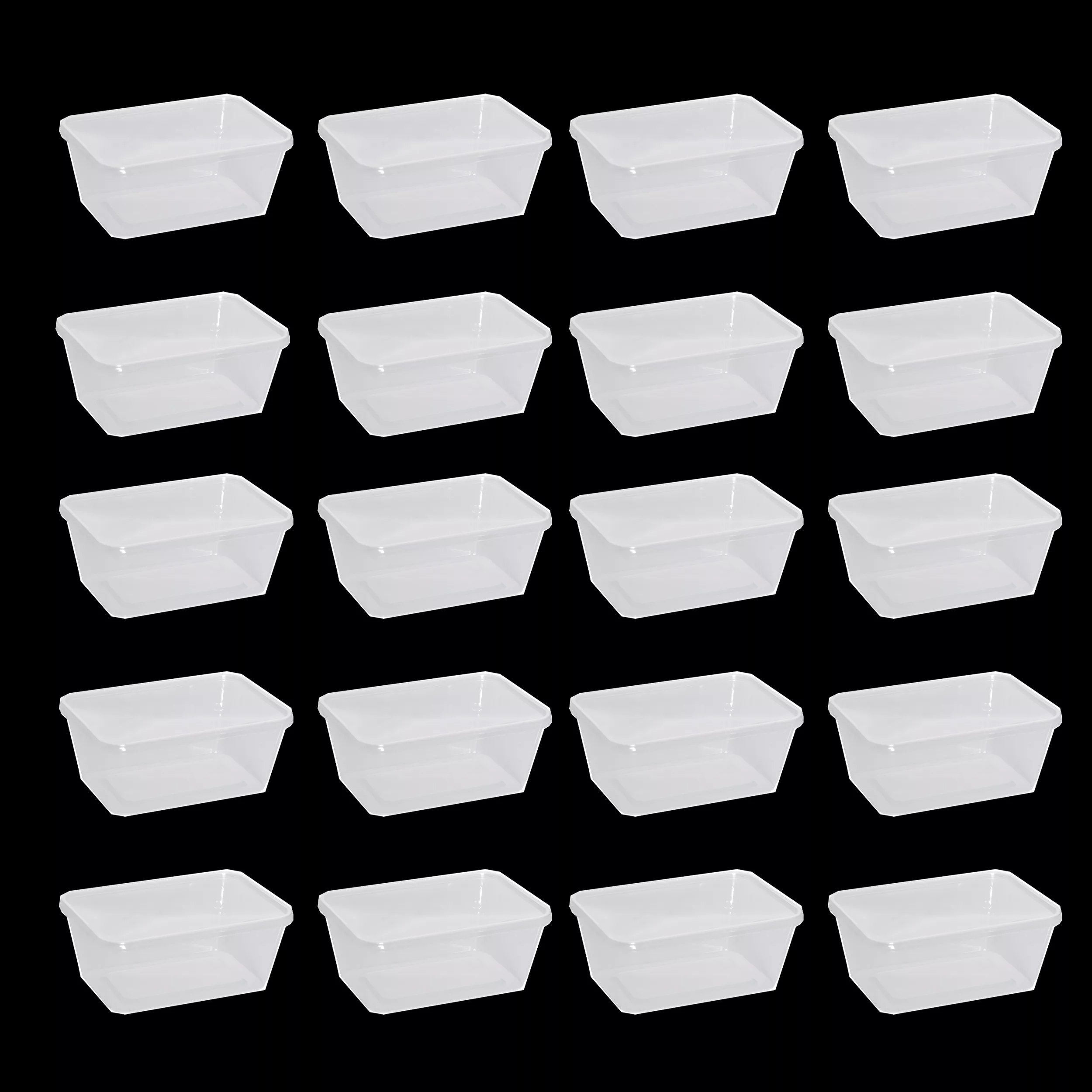 ظرف نگهدارنده پولاد پویش مدل مستطیل مجموعه 20 عددی