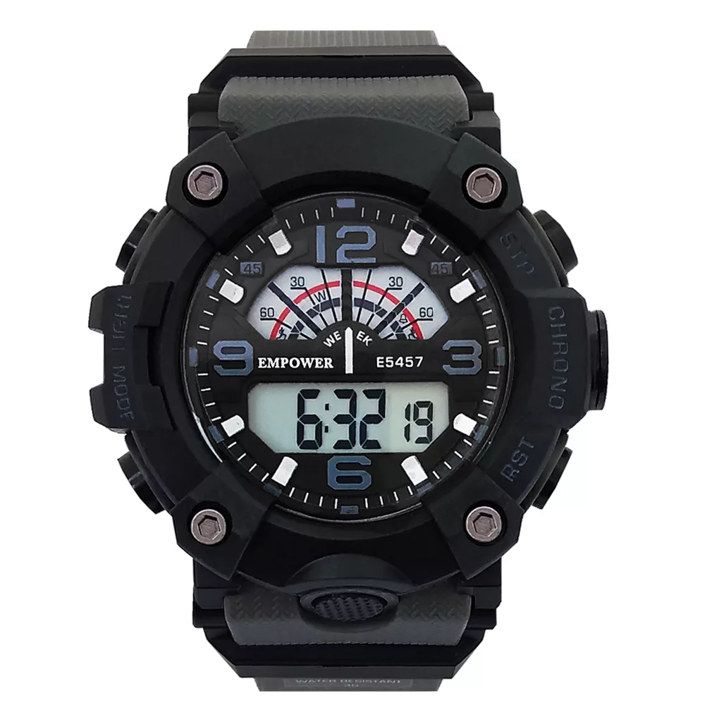 ساعت مچی دیجیتال مردانه امپاور مدل اسپرت ضدآب چراغدار استخری کد 23