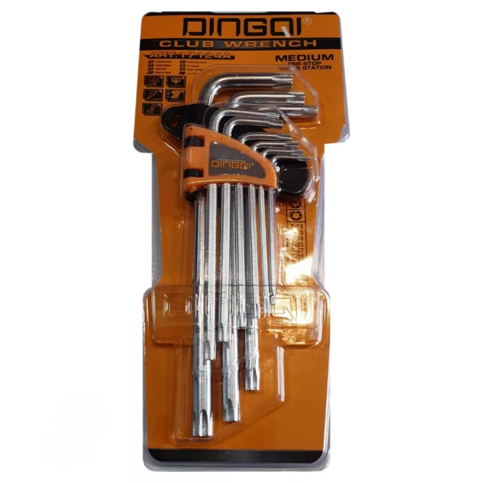 آچار آلن ستاره ای دینگشی مدل 17124A مجموعه 9 عددی